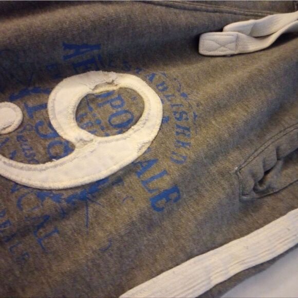 Aeropostale straight leg drawstring waist sweatpants with stripes on sides Sz SM - Picture 3 of 7